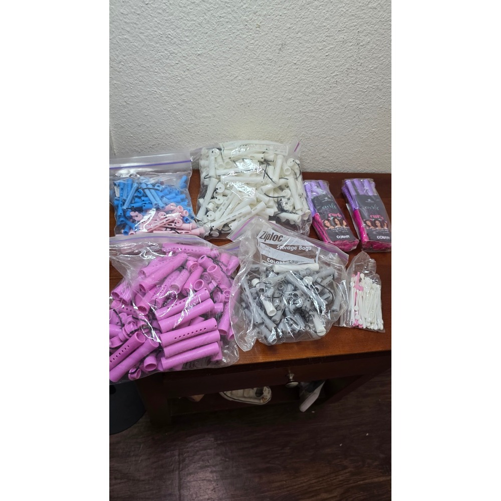 Conair Perm Rods‎ Hair Curler Lot Women Mixed Sizes Pink White Purple Salon Bulk